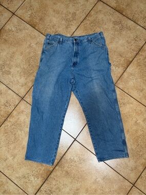 Dickies Men's Straight-Leg Denim Jeans in Medium Blue